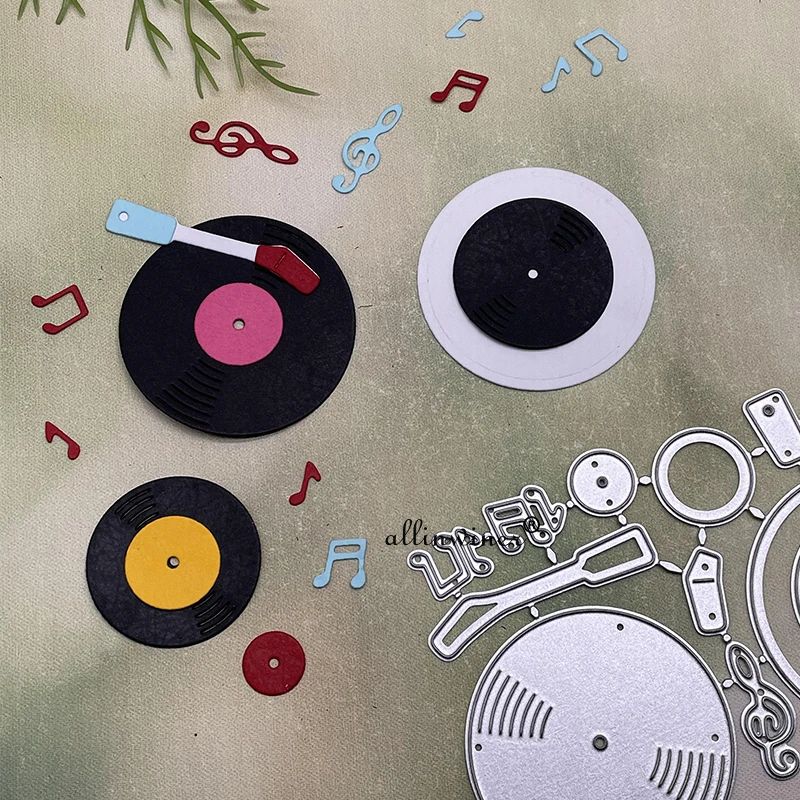 Retro record player decoration DIY Craft Metal Cutting Die Scrapbook Embossed Paper Card Album Craft Template Stencil Dies