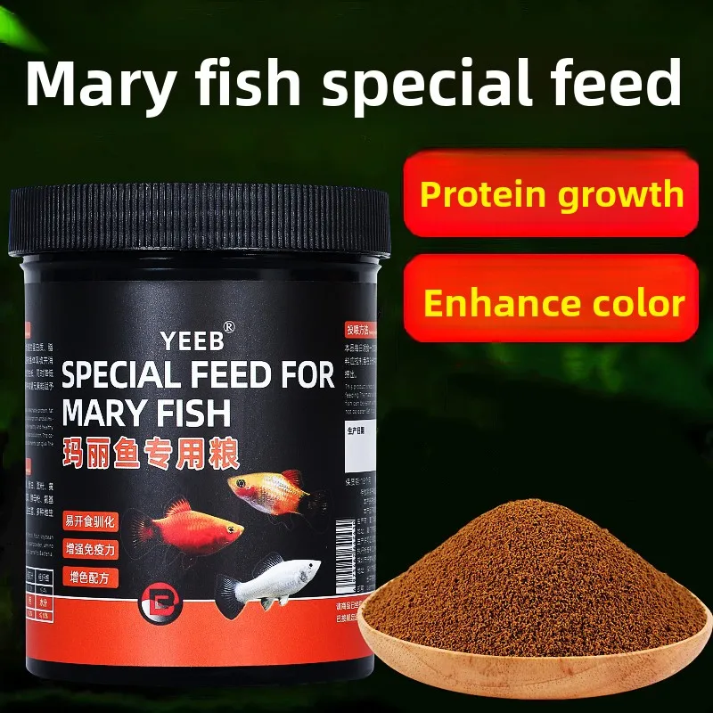 yeeb Special Slow-Sinking Fish Food for Mickey Fish, Molly Fish,Balloon Fish,Moonlight Fish,Guppy - High Nutrition Aquarium Feed view 4