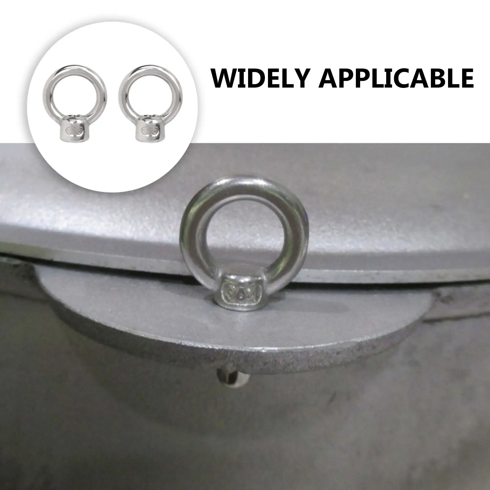

4Pcs Stainless Steel Lifting Eye Nut Heavy Duty Marine Grade Anti Rust Ring Nuts for Industrial Overhead Lifting and Hanging