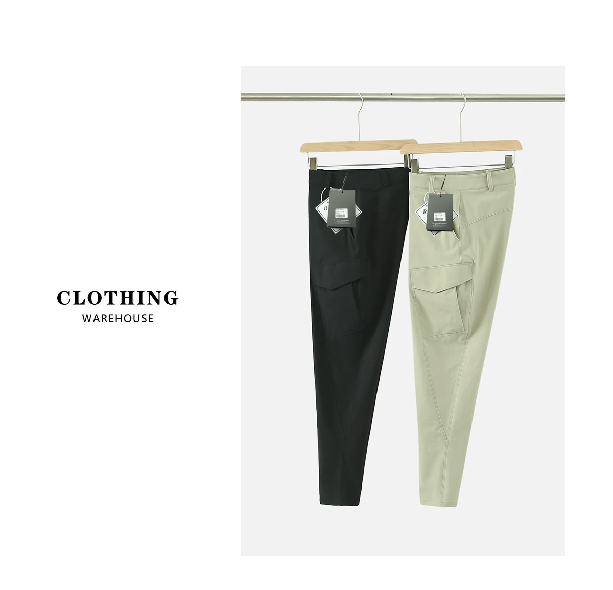 

Outdoor Casual Men's Work Pants Multi-ket Lightweight Water-Resistant Elastic Urban Faion Long Trousers for Youth