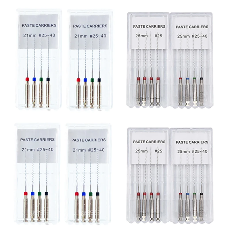 4 Boxes Dental Rotary Lentulo Paste Carriers Endodontic Reamers Drill Burs Endo Files Dentist Materials