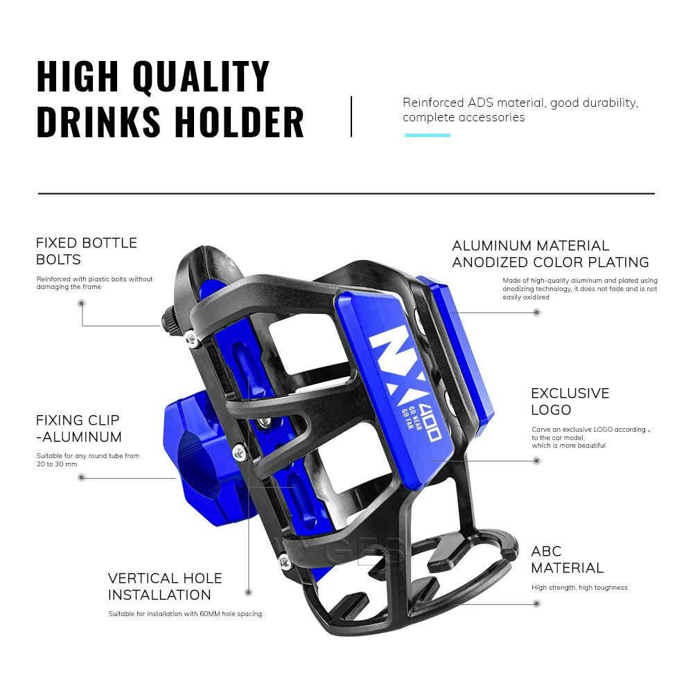 For Honda CB500X CB 500 X NX500 NX 500 NX400 NX 400 Motorcycle Beverage Water Bottle Cage Drinks Holder Water Cup Holder