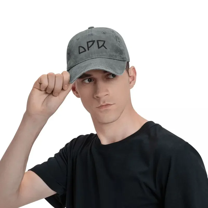 Y2K Dpr czapki modny, wytarty czapki dżinsowe Outdoor regulowane Casquette Streetwear kapelusz kowbojski do baseballu dla Unisex