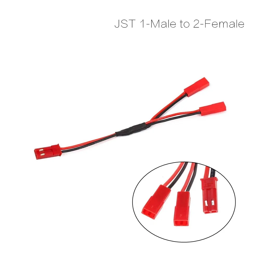 1PCS JST Plug Y Cable Male to 2-Female（10cm/15cm/30cm）22AWG Wire for DIY RC Lipo/NiMh Battery Connection