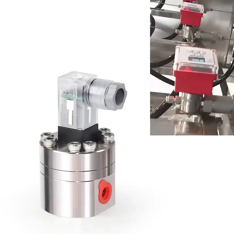 Shanghai JSN digital stainless steel flow sensor hydraulic oil flow meter micro oval gear flow meter