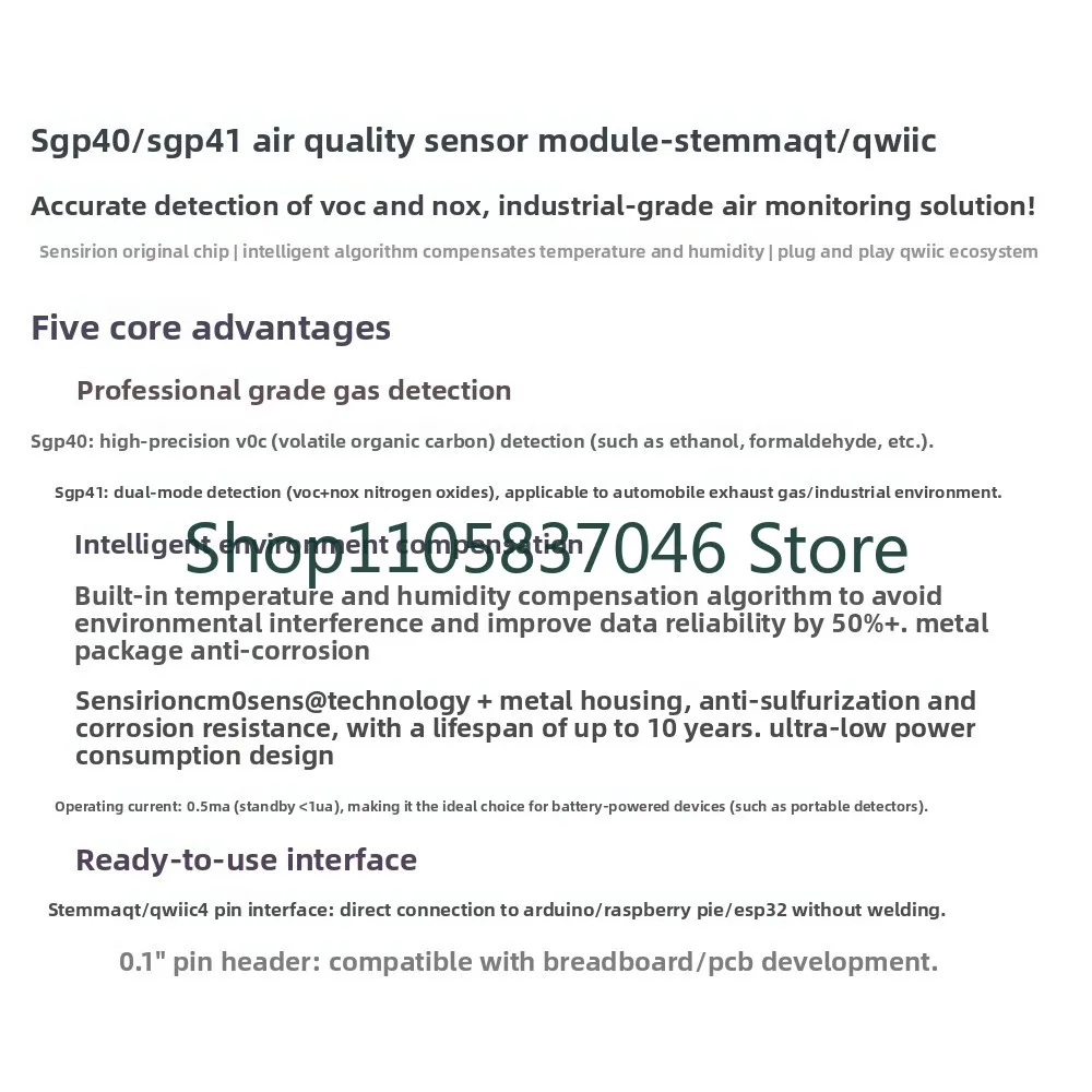 SGP40/SGP41 Air Quality Sensor Module STEMMA QT/Qwiic
