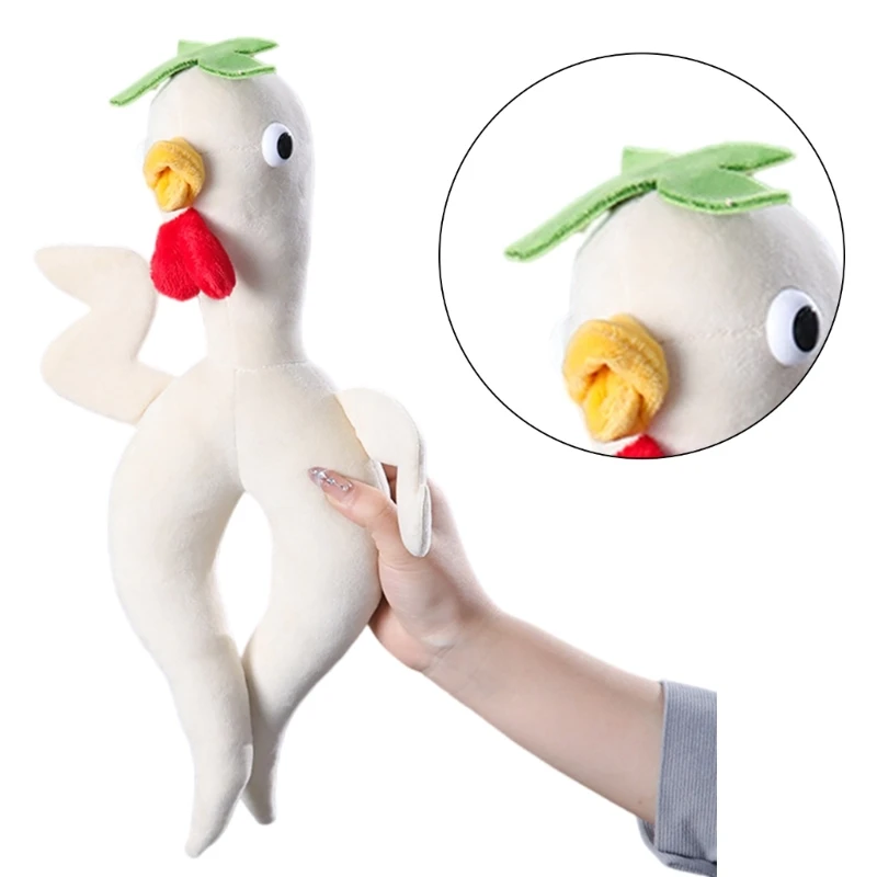 Stress Toy Ginseng Plush Hand Squeeze Keyring Charm Kids Prizes Keychain Funny Chicken Ginseng