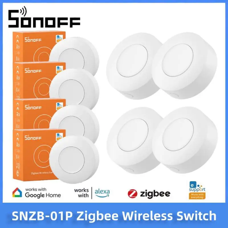 SONOFF Zigbee Wireless Switch SNZB-01P Smart Home Custom Scene Button Control Work With Alexa Google Home Smartthings EWeLink