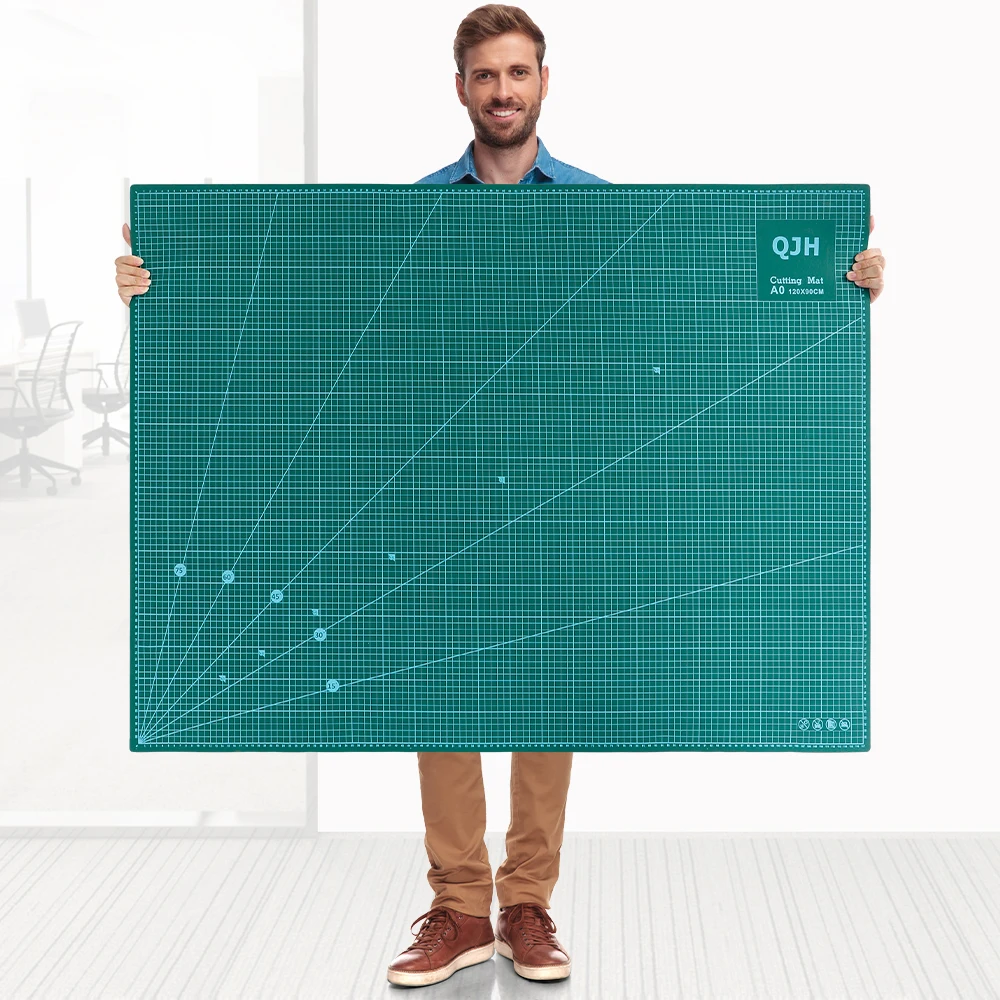 SUPER taille A0- 47.24x35.43 pouces vert auto-guérison planche à découper-1pc Double face utile tapis de découpe en PVC, outil d'artisanat bricolage