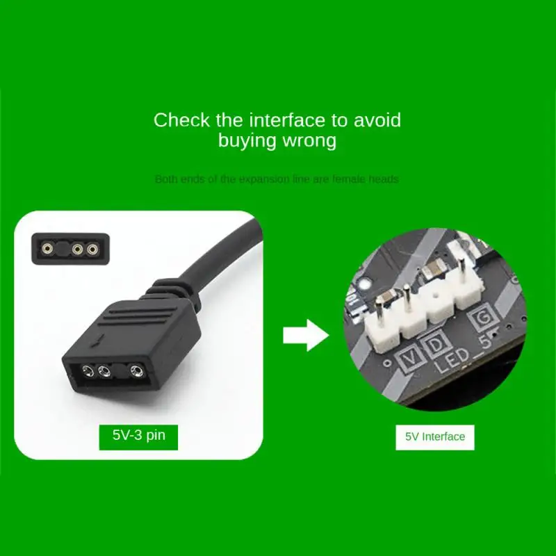 3PIN 12V 4pin PC Motherboard TO AURA RGB FAN SM3P Socket Multi Connectors Cable ASUS