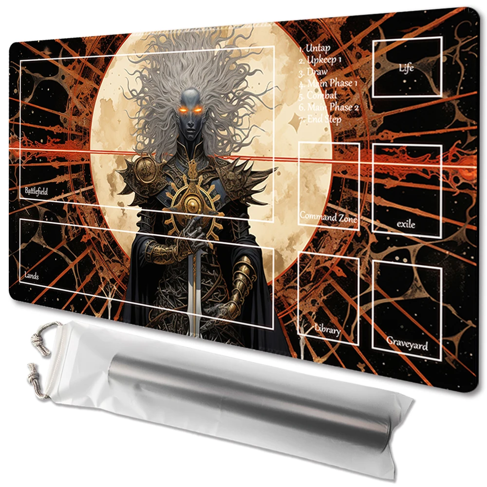 Enemies of God-Board Game TCG Playmat Table Mat Game Size 60X35 CM Mousepad Compatible for MTG CCG