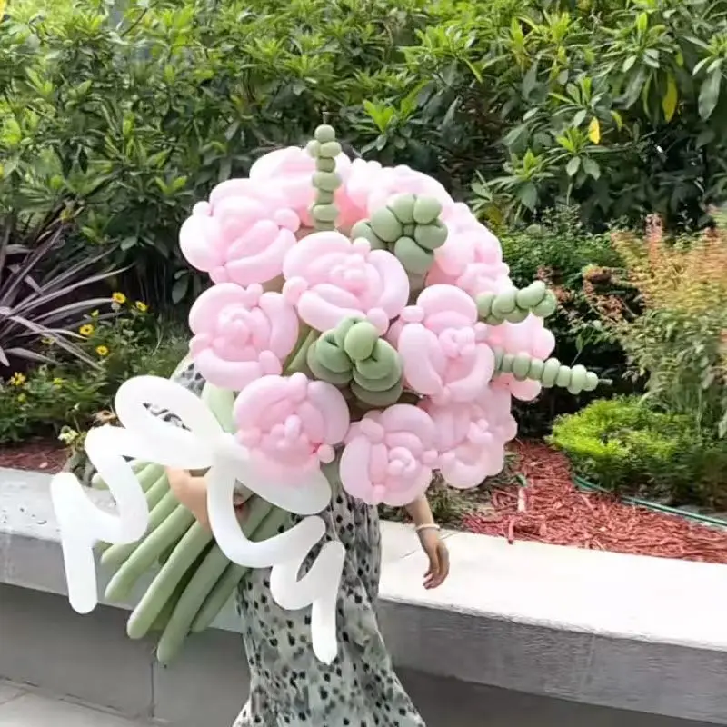 

Flower Bundle Balloon DIY Material Bag Valentine's Day Customization Same Style Flower Bundle Balloon Customization 100cm Long