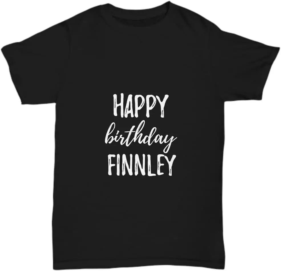 

Happy Birthday Finnley T-Shirt Funny Gift Idea Custom Name Uni