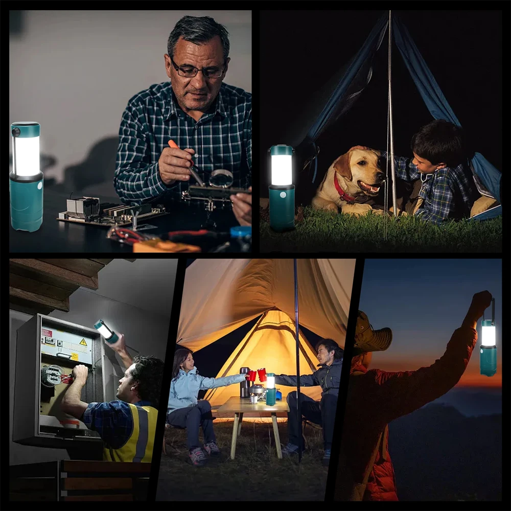 ไฟ LED มือถือสำหรับ Bosch 12V ใช้ได้กับแบตเตอรี่ Li-ion 900LM ไฟสูงสุดกลางแจ้งตั้งแคมป์