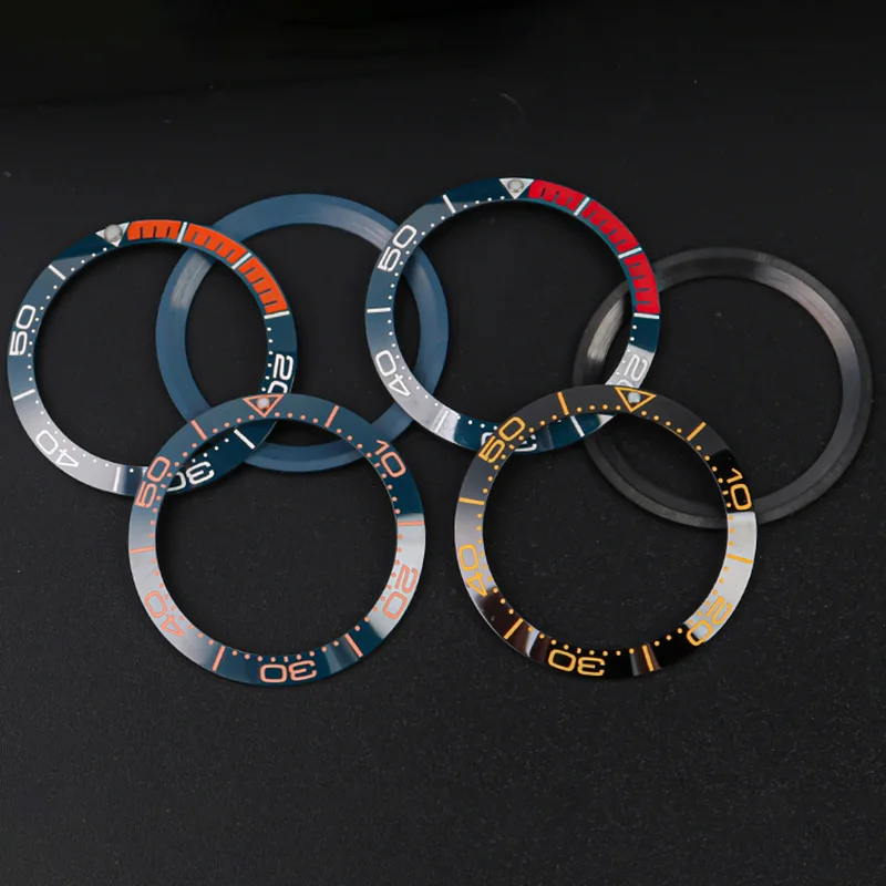 High Quality 38mm Ceramic Watch Bezel Insert For Omega Seamaster 300 Sea Scale Circle Replace Colorful Ring watch accessories