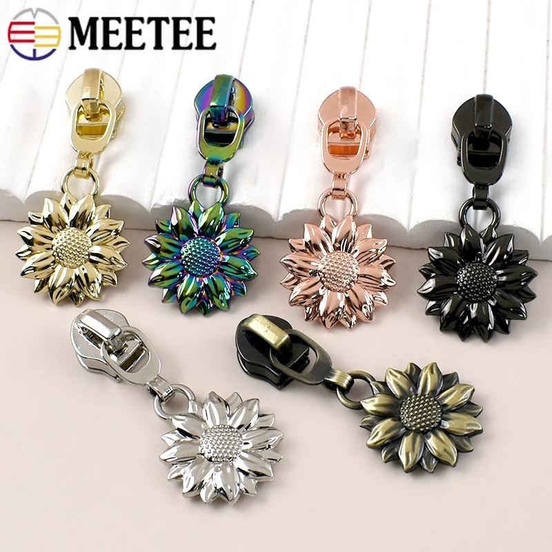 

5-50Pcs 5# Meetee Zipper Sliders for Nylon Zips Garment Bags Zippers Puller Sewing Zip Closure Repair Kit DIY Apparel Accessores