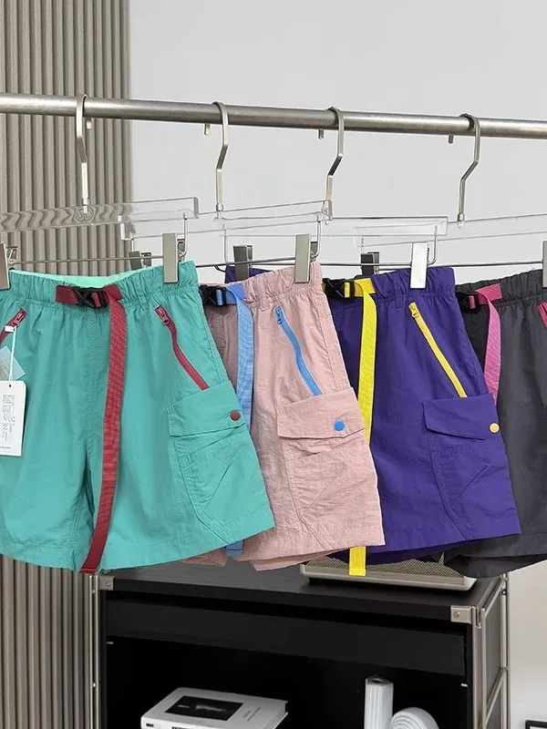 

Lightweight Breathable Waterproof Outdoor Sports Casual Workwear orts for Women Summer Dopane Color High Waist Loose Fit