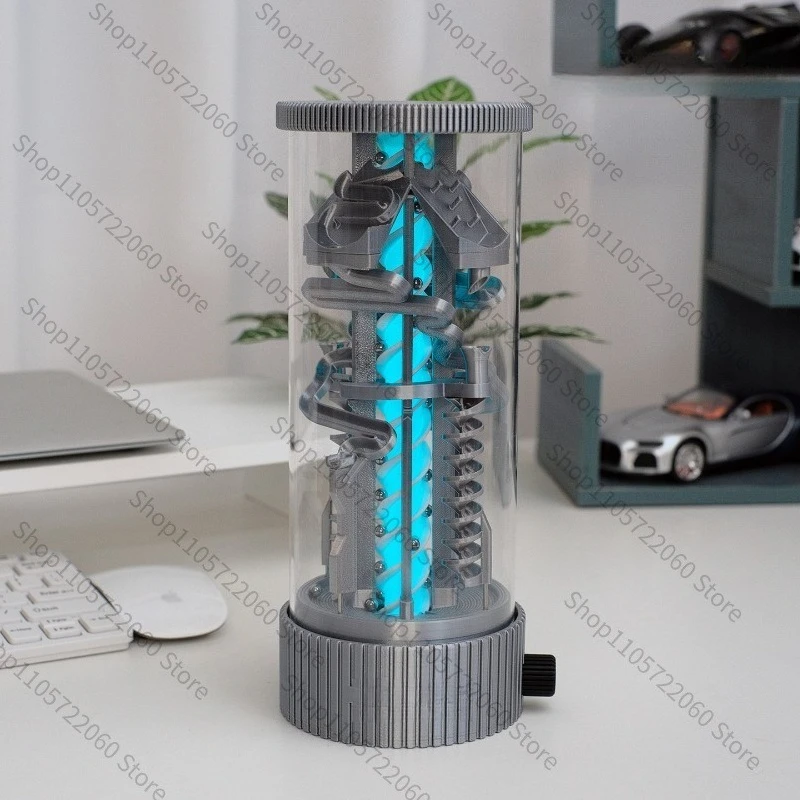 Creative Decompression Rotating Steel Ball RGB Remote Control Night Light Desk, Office Computer Desktop Decoration