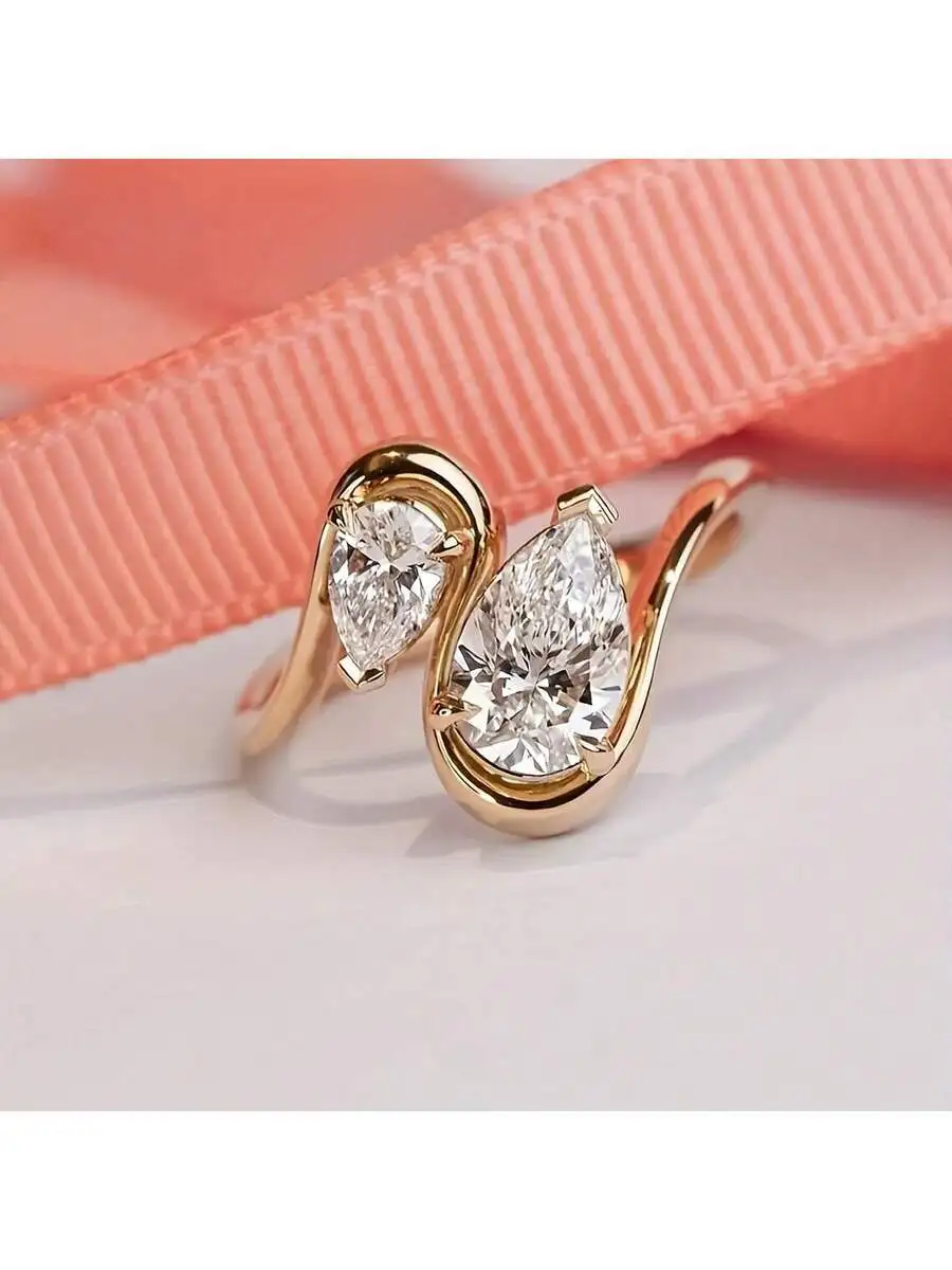 

Zirconia Stone Twisted Wave Bohemian Vintage Ring For Women