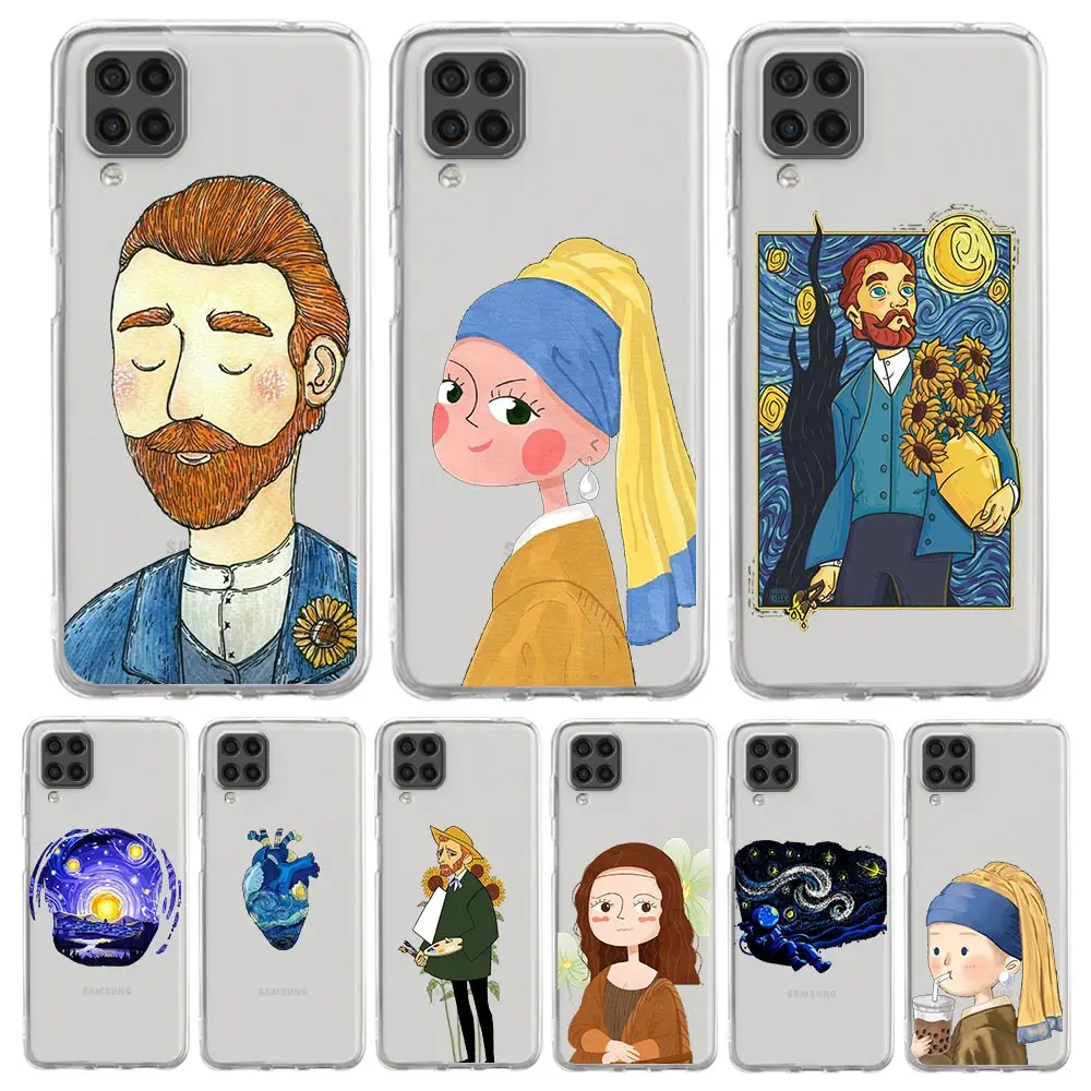 Art Aesthetic Van Gogh Starry Phone Case For Samsung Galaxy A51 A71 A21S A12 A11 A31 A41 A01 A03S A13 A33 A73 A53 A52 A32 5G A23