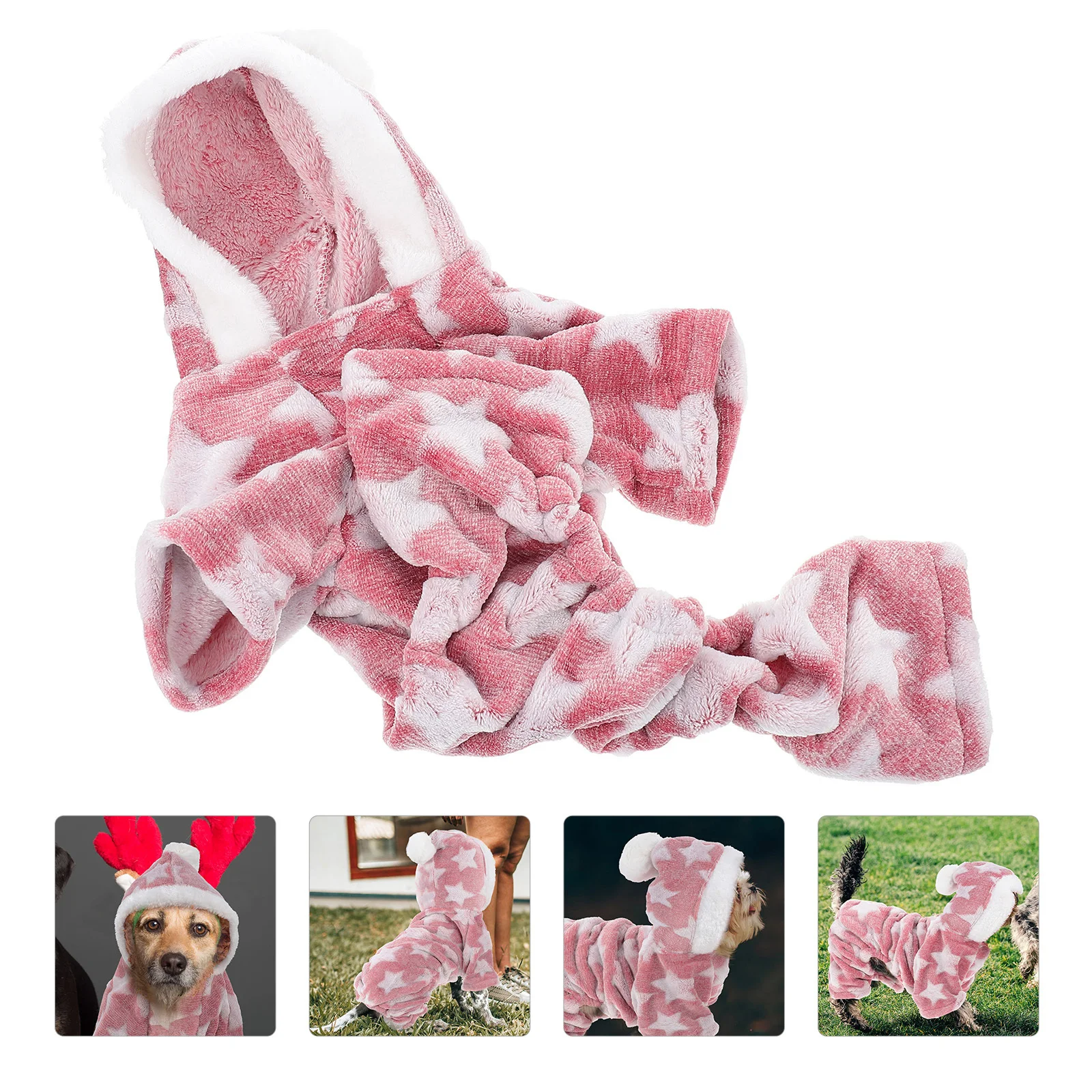 

1Pcs Pet Dog Pajamas Autumn Outfit Breathable Comfortable Coral Fleece Sleepwear Durable Warm Clothes Winter Party Costume