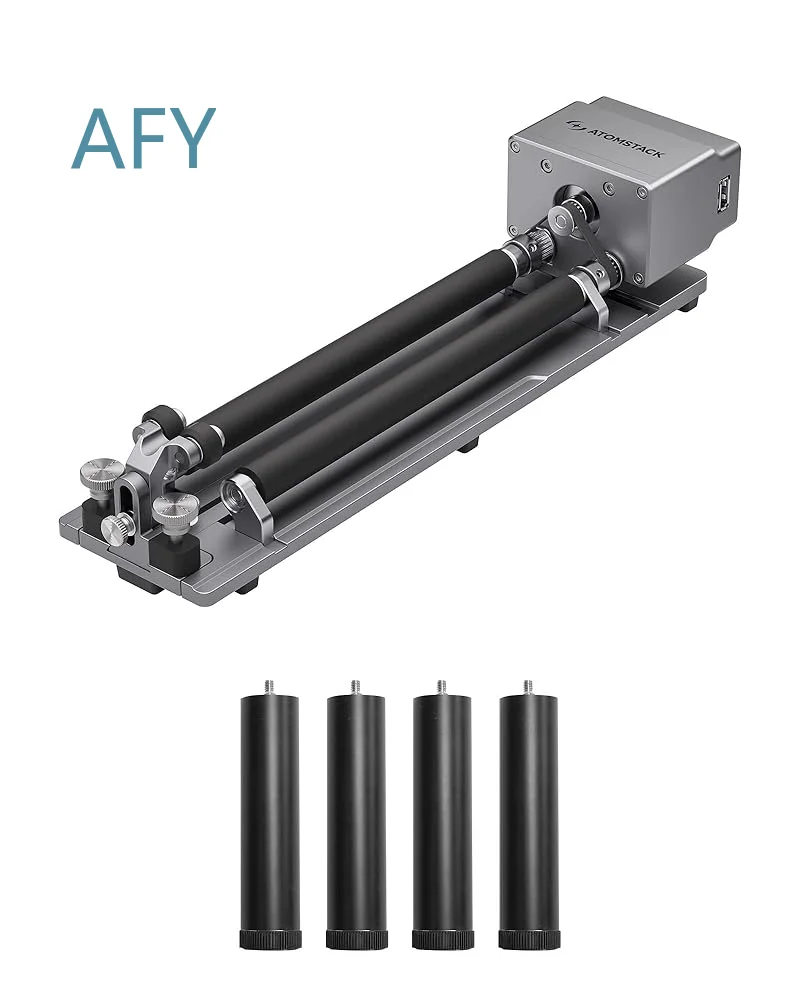 New Atomstack R8 Rotary Chuck for Laser Engraver Adjustable Rotary Axis 180 Degree Rotation for Cylindrical Objects Diameter