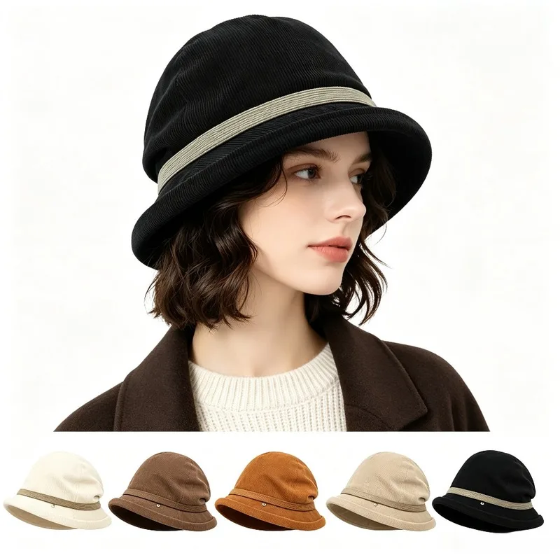 Autumn/Winter Outdoor Bucket Hat Extra-Large and Wide Brim Comfortable Outdoor Travel Versatile Casual Simple Cap