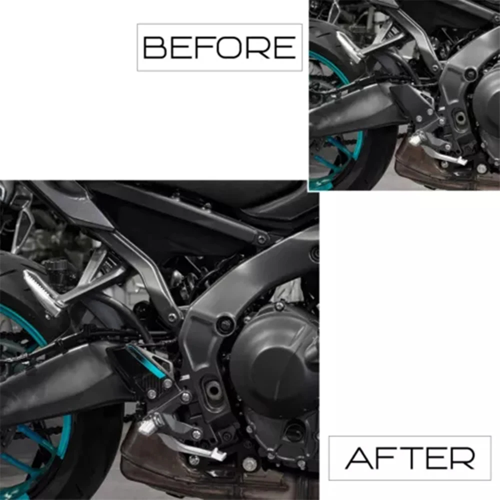 Motorcycle Stickers 3d Heel Pad compatible with For Yamaha MT 09 2024-2026