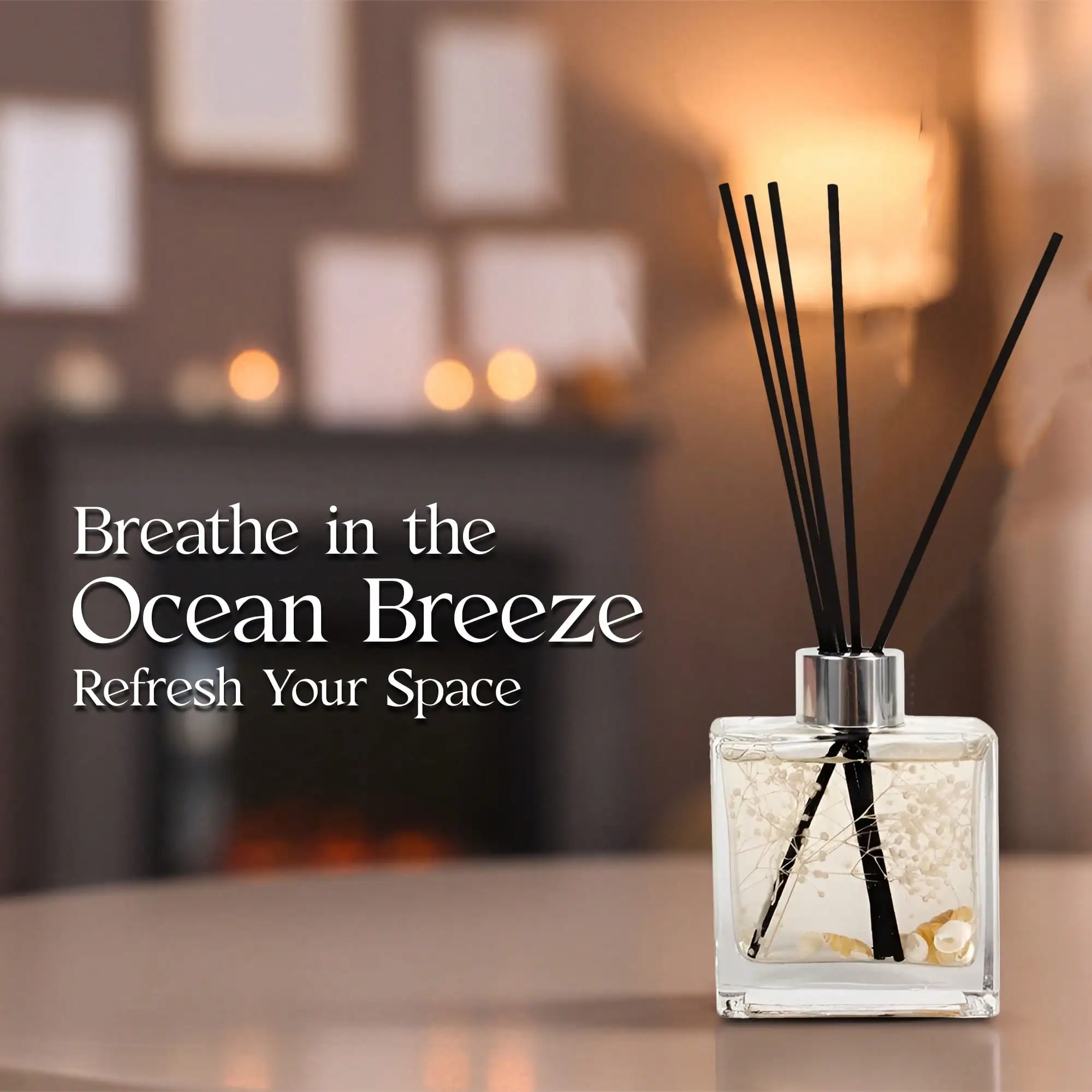

Ocean Sea Salt Reed Diffuser For Home - 120ml Long-Lasting Essential Oil Aroma, Magic Scent Diffuser For Bedroom, Bathroom, Or L