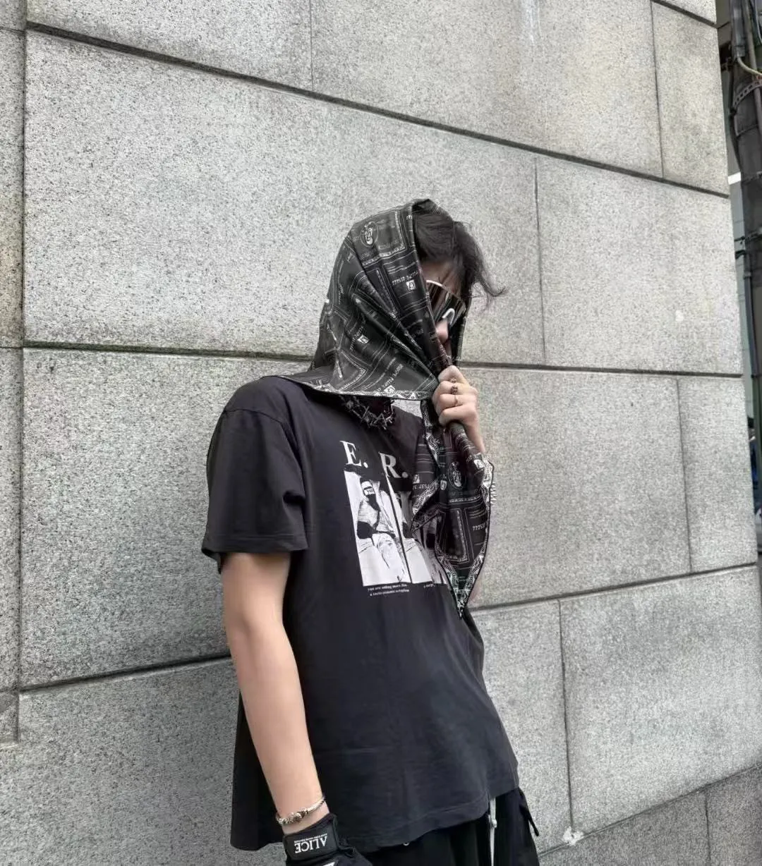 ER/D 25ss You are nothing but a bandage portrait print short sleeve Tee