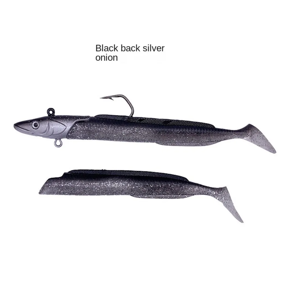 2024 الكربون الصلب الأسماك ثعبان البحر إغراء ريش الماكريل سمك القد الاصطناعي لينة الطعم ثلاثة أضعاف الطعم البحر الصيد الرصاص تهزهز رئيس