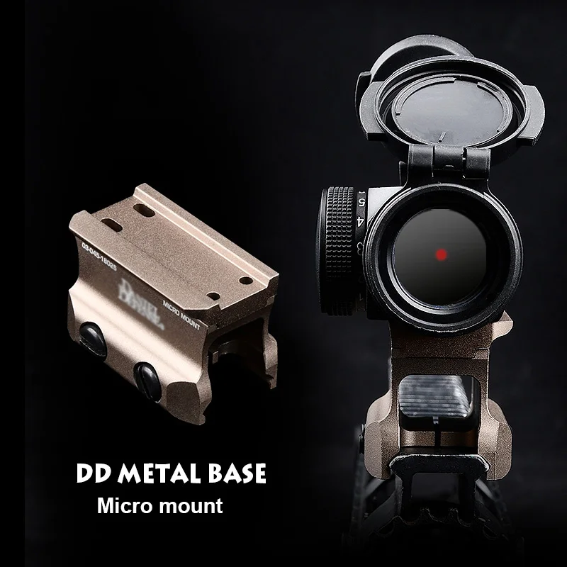 Metalowy mikro-mocowanie DD do kolimatora typu Red Dot, pasujące do T1T2 H1 H2 M5 z szyną Picatinny 20mm, akcesoria do pistoletów Airsoft M4 AR15.