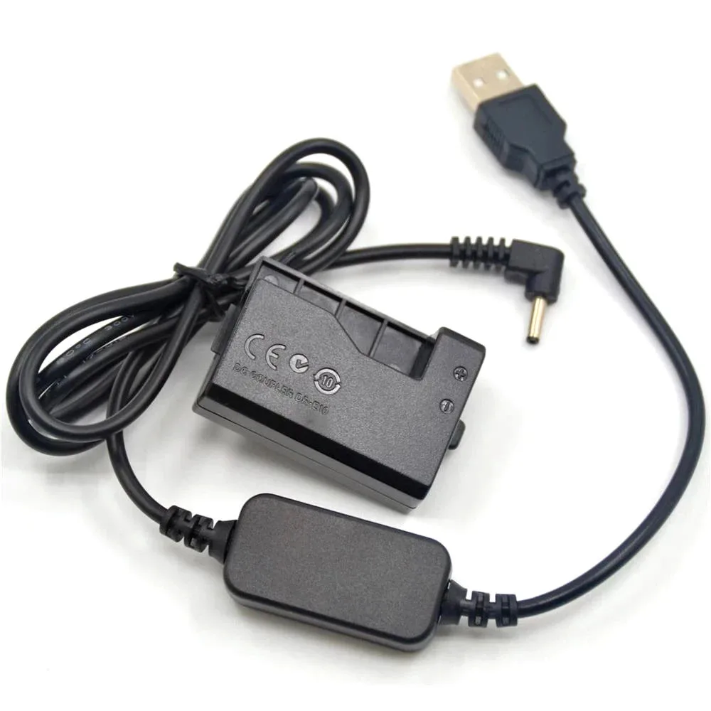 DR-E10 LP-E10 Dummy Battery+5V USB Power Cable Adapter For Canon EOS 1500D 2000D 3000D Kiss X50 X70 X80 X90 Rebel T3 T5 T6 T7