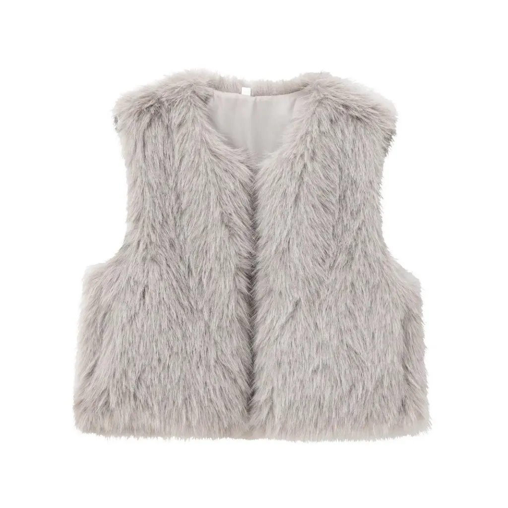 

Fashionable Short Faux Fur Vest Women's Top Layer European And American Style Versatile Popular New Arrival