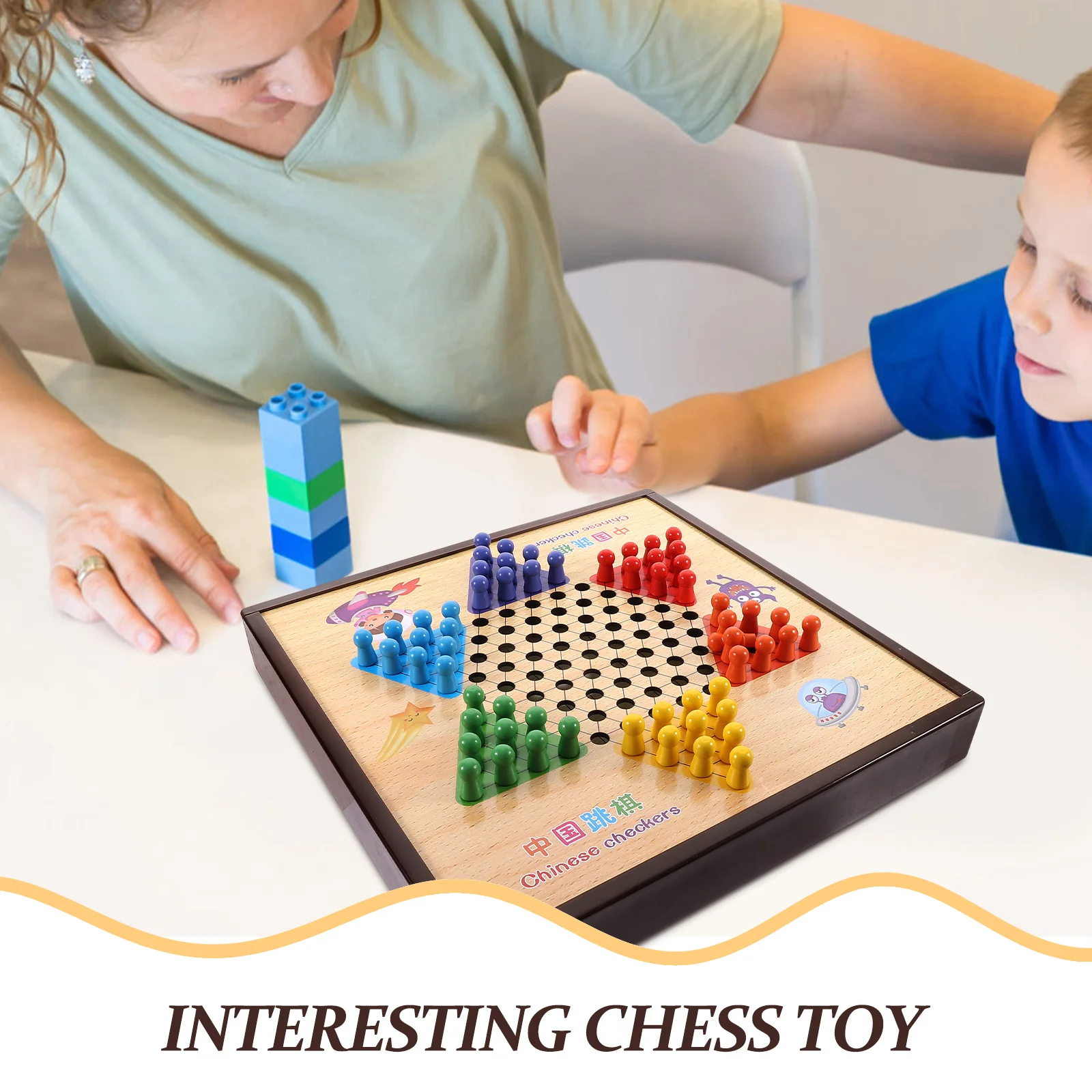 Flying Chess Board Game Childrens Toys Children’s Multipurpose Ludo Games for Kids Wooden Travel