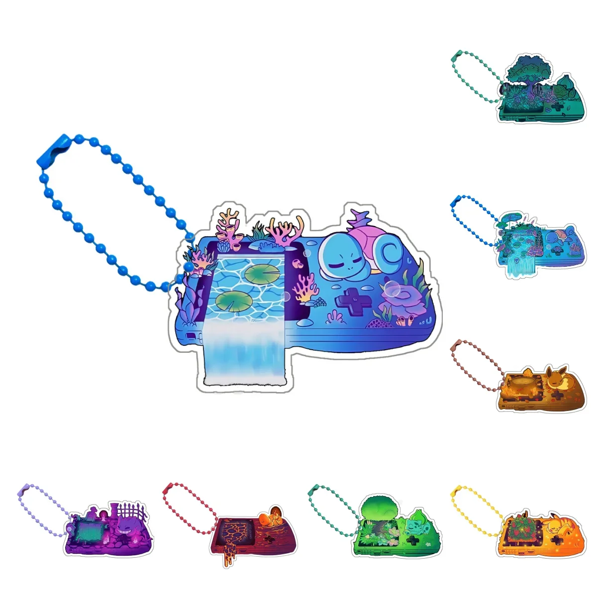 

Pokemon Gift Charmander Bulbasaur Squirtle Eevee Gengar Qikachu DIY Acrylic Keychain Pendant Anime Classics Game Collection Toy