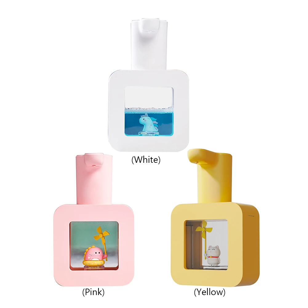

Cartoon Cute Pet Liquid Soap Machine USB Charging Liquid Foam Dispensers Wall Mounted Touchless Sensor for Bathroom School