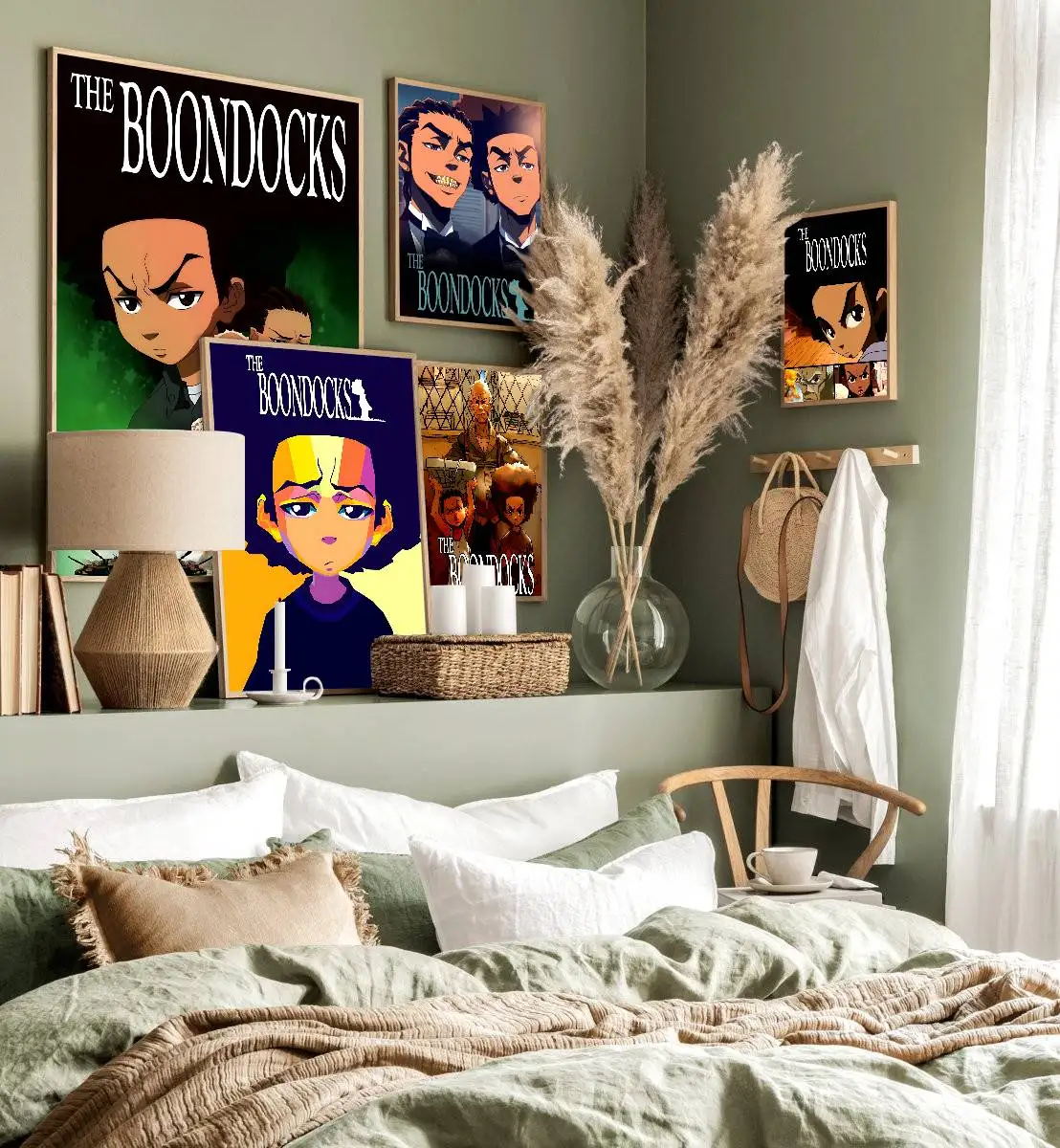 Anime The Boondocks Vintage Posters Sticky Retro Kraft Paper Sticker DIY Room Bar Cafe Kawaii Room Decor