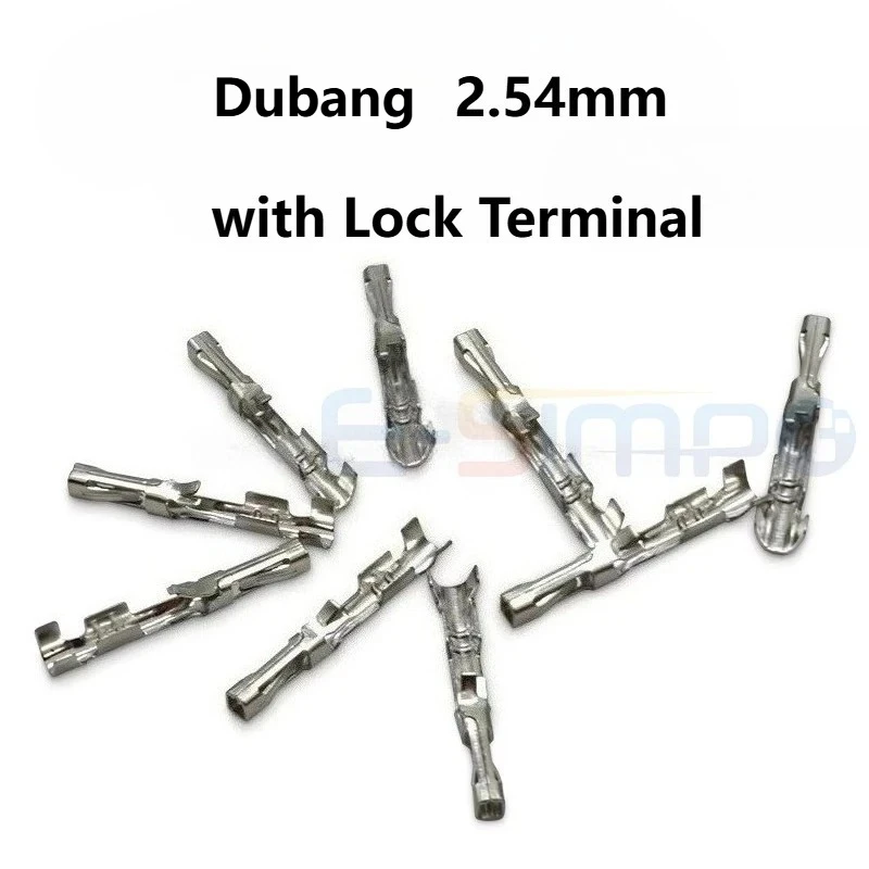 Dubang with Lock Female Pins Connector Crimping Terminal Kit Fit for 2.54mm Connector Housing Jumper Wire Cable DIY Kit