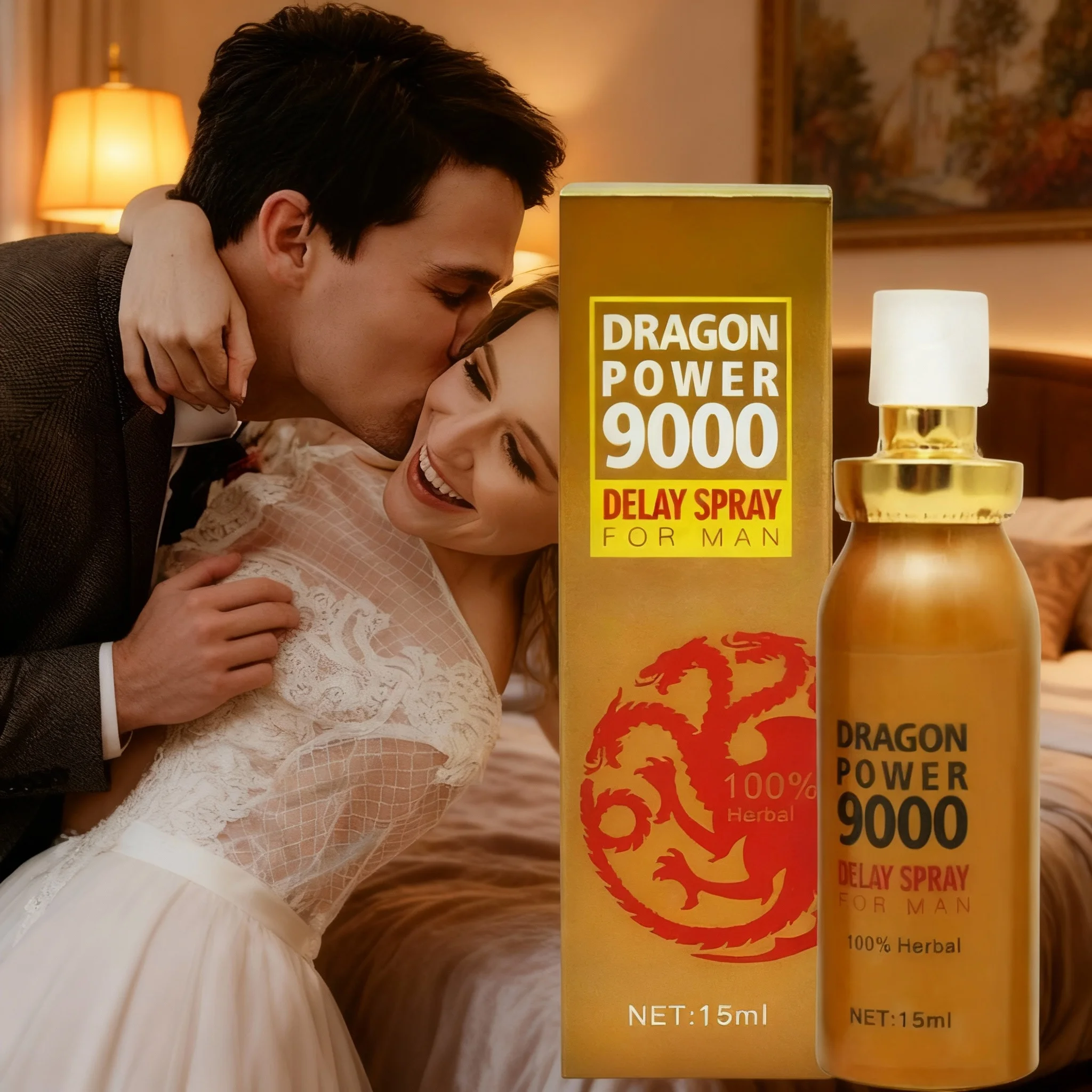 Dragon Power 9000 Spray retardante Spray de eyección de retardo icónico - Spray de control de clímax Aceite de retardo de clímax no irritante para hombres 18+