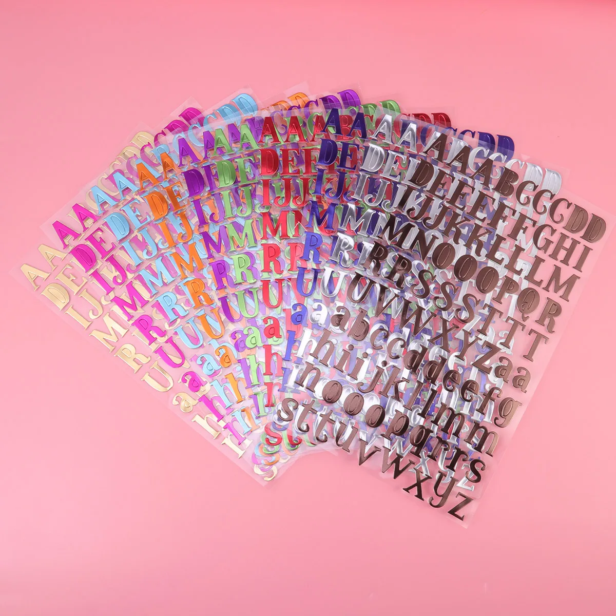 

15 Sheets Letter Stickers Self Adhesive Eco Friendly Material Detail Colored Design Teaching Supplies Classroom Home Decoration