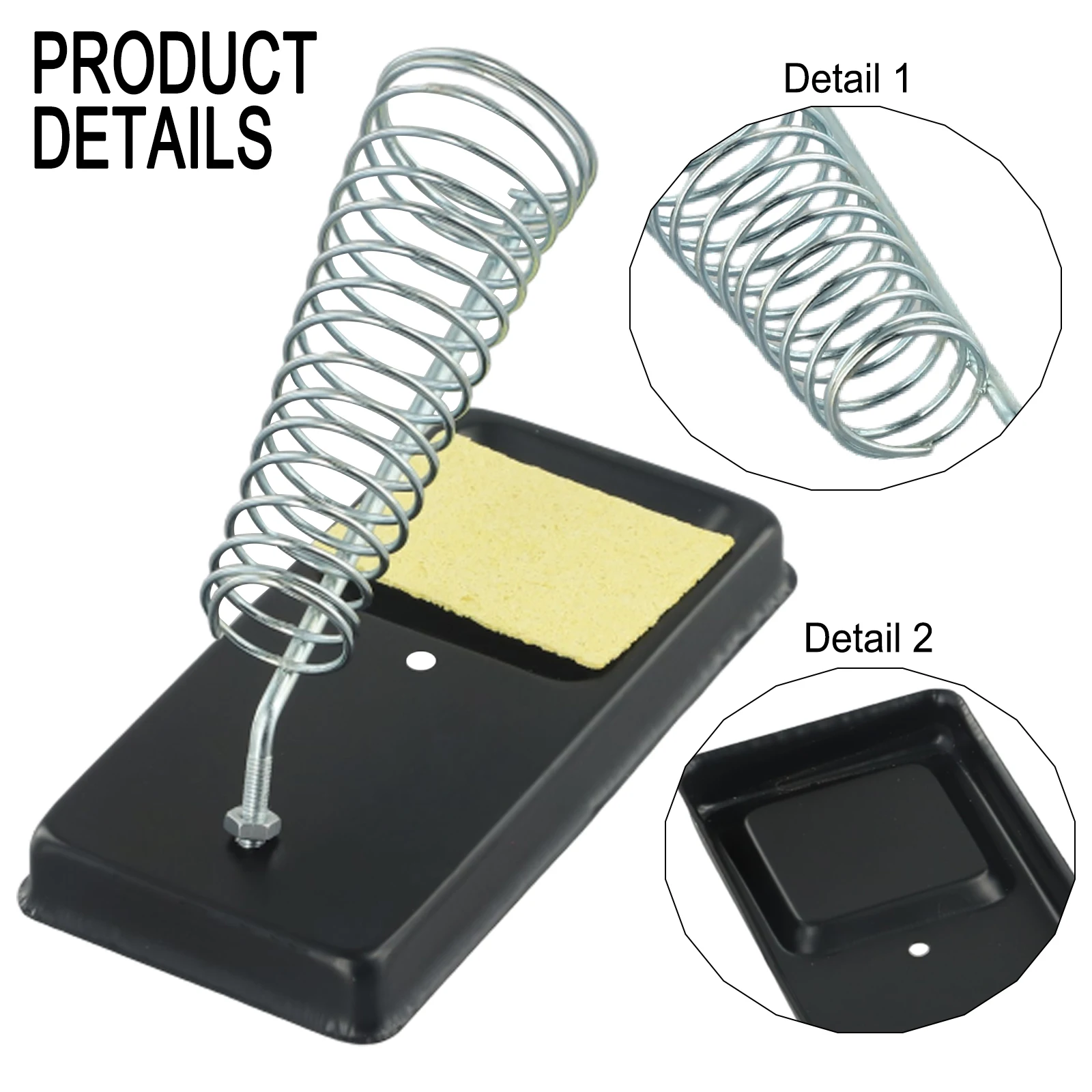 1pc Electric Soldering Iron Stand Holder With 1pc Welding Cleaning Sponge Pad Resistance Power Tool Accessories