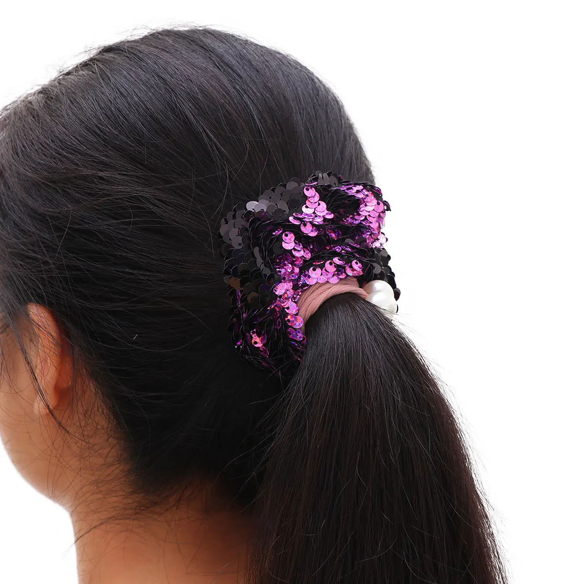 

Sequins Elastic B Sequins Hair B Ponytail Holder Cloth Accessories Bright Color Daily Wear Styling Tool Hair Care