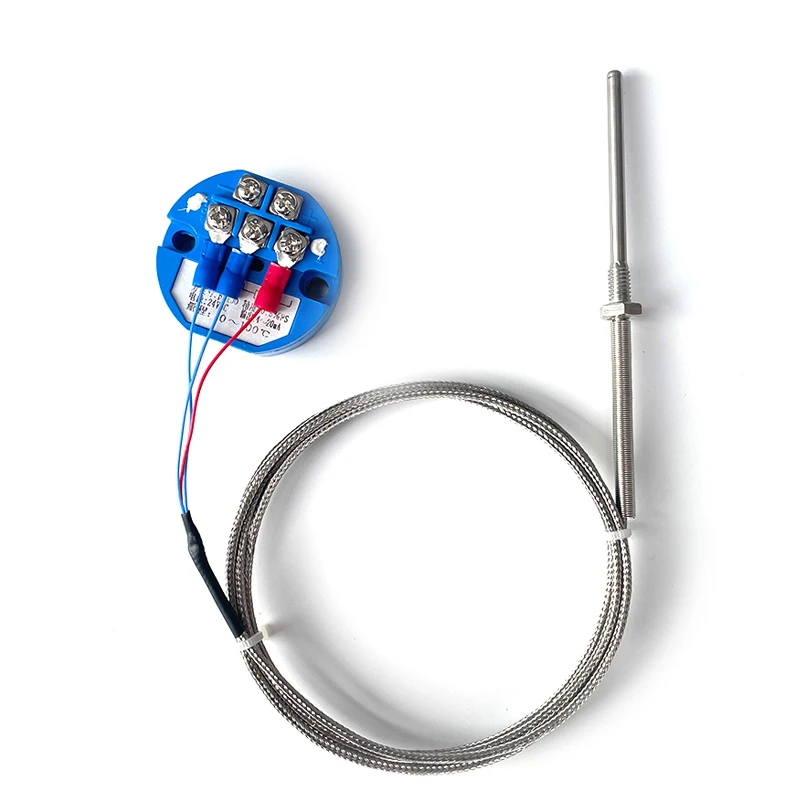 Inch PT100/K Stainless Steel Fixed Thread Platinum Thermal Resistance Thermocouple Waterproof Temperature Sensor Probe