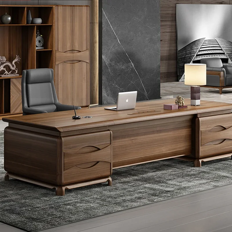

Table Luxury Manager Asthetic Modern Executive Desk Drawers Conference Furniture