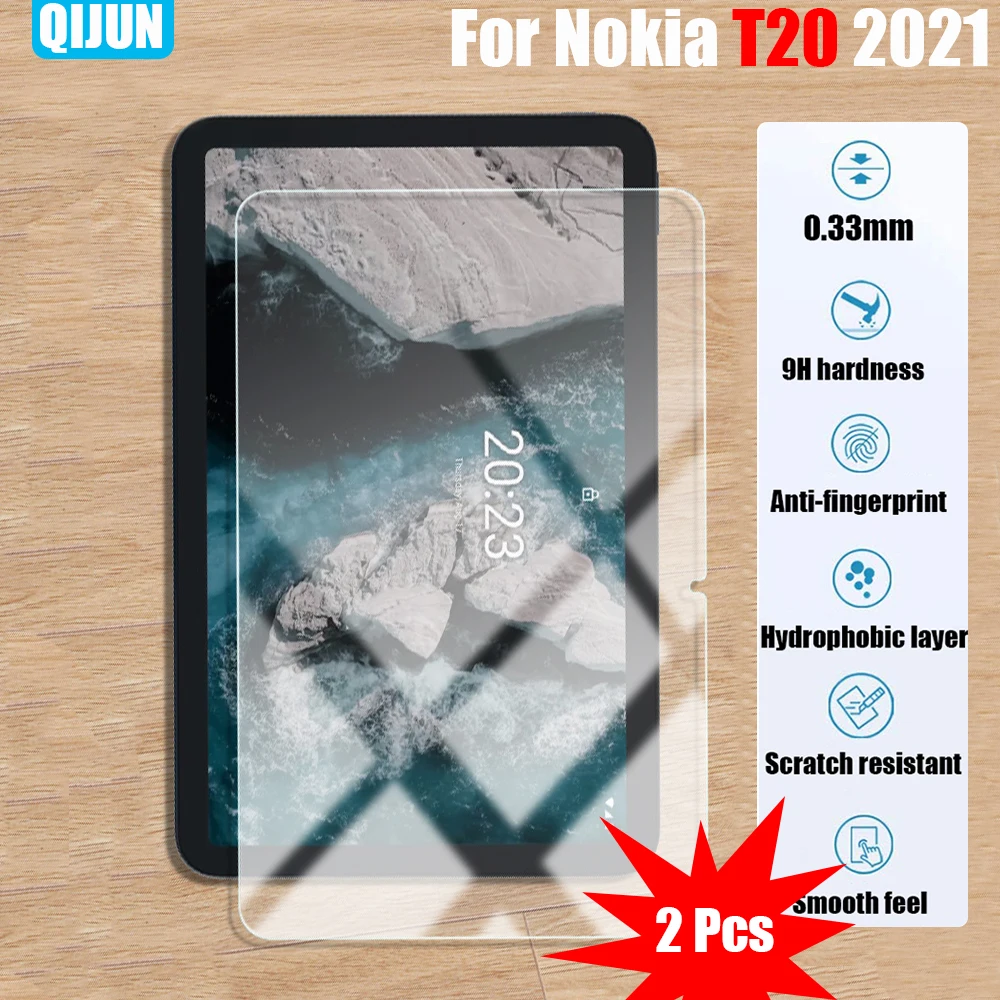 

Tablet Tempered glass film For Nokia T20 10.4“ 2021 Pad Explosion Scratch proof membrane Anti fingerprint protective film 2Pcs