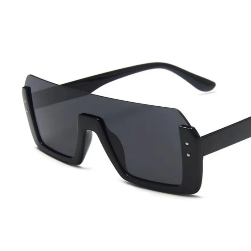 Męskie i damskie okulary przeciwsłoneczne w nowym stylu Modne, wielokolorowe, duże oprawki, kwadratowe, okrągłe, zintegrowane okulary w stylu retro