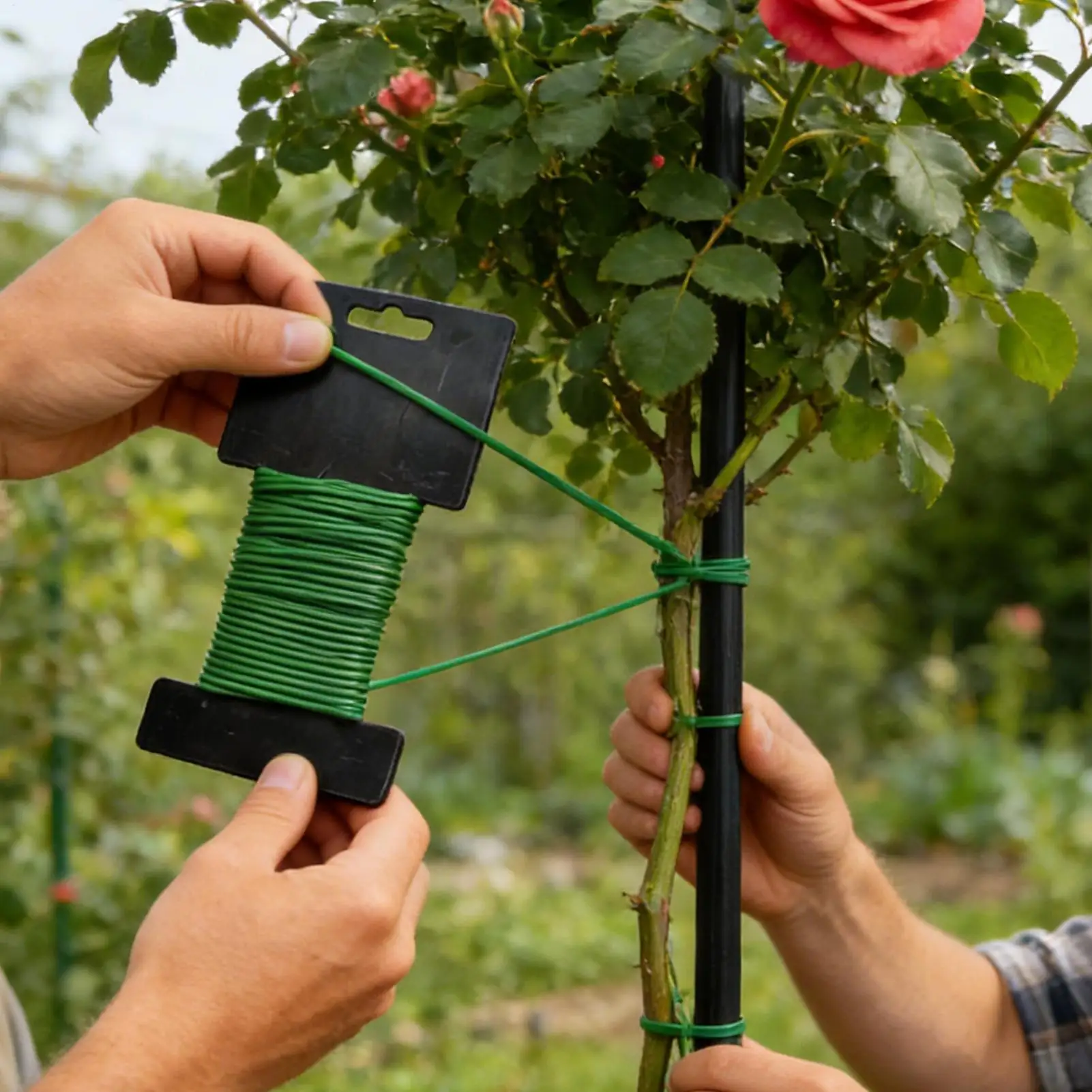 Reusable Plant Support Tie Green Garden Rope Cloth Strip Tomato Vine Orchids Vegetable Flexible Soft Plant Ties Garden Supplies