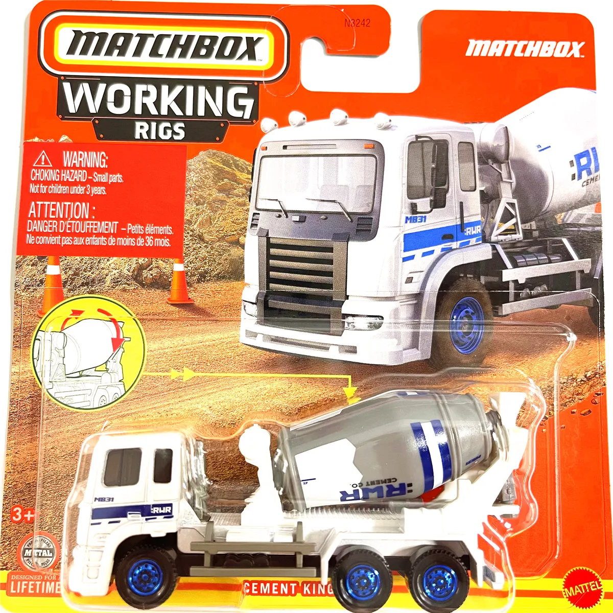 2024 N3242X MATCHBOX 1:64 CEMENT king western star garbage king xl GMC attuntaeor truck car model toys gifts