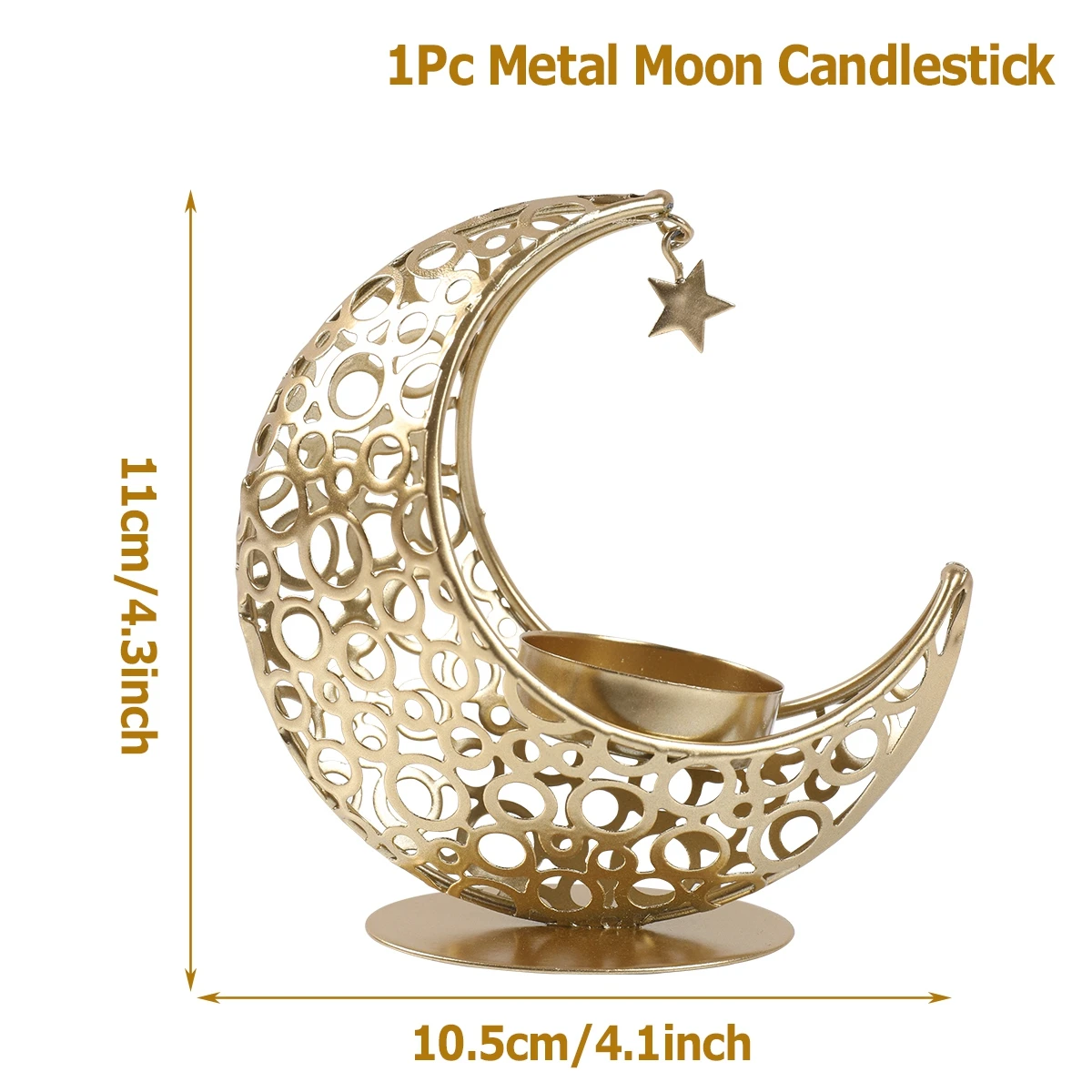 Eid Moon candlestick Islam Muslim Festival Party Moon Star Castle Lantern Ramadan Kareem Ramadan Decoration For Home 2024